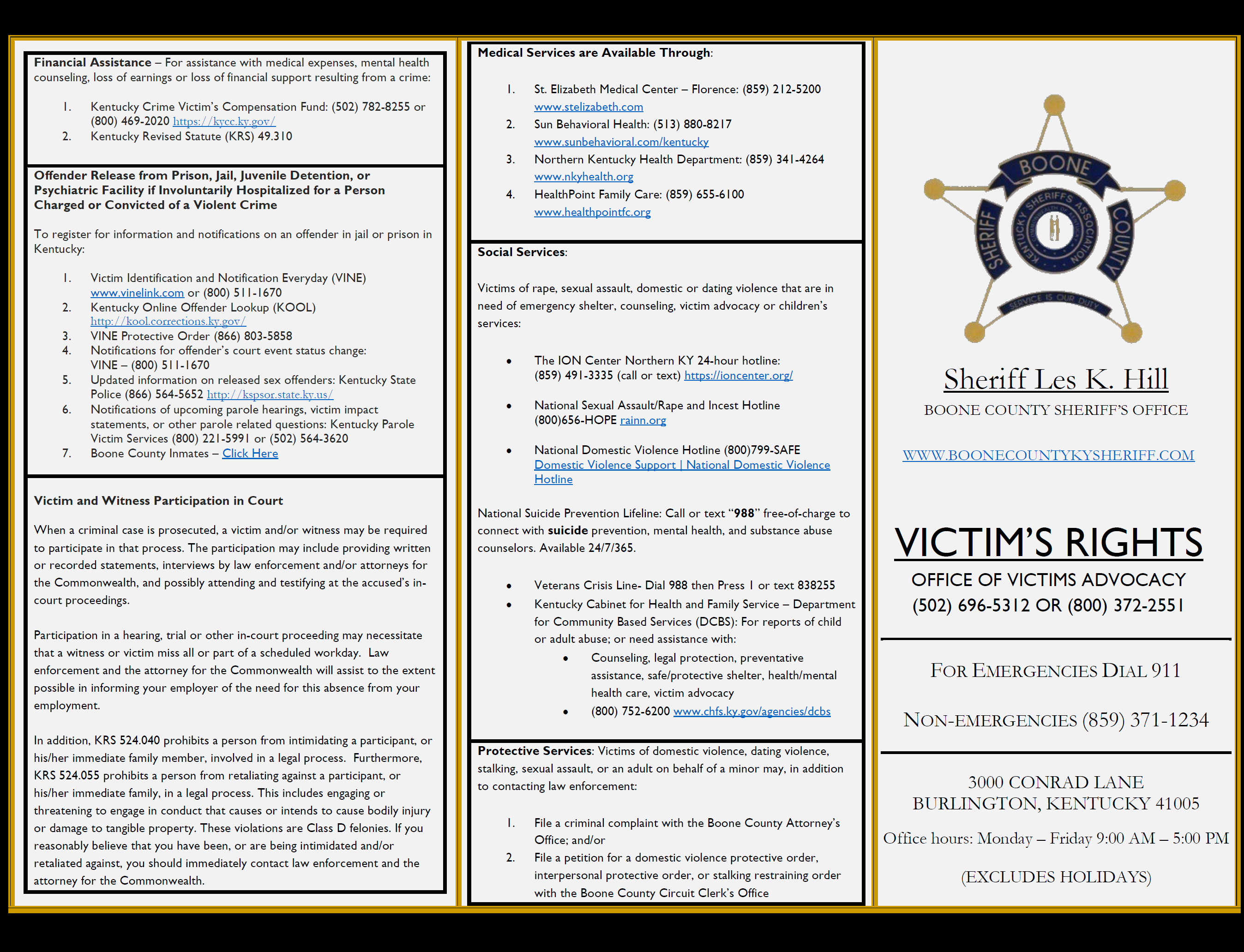 Victim's Rights Brochure (2025)