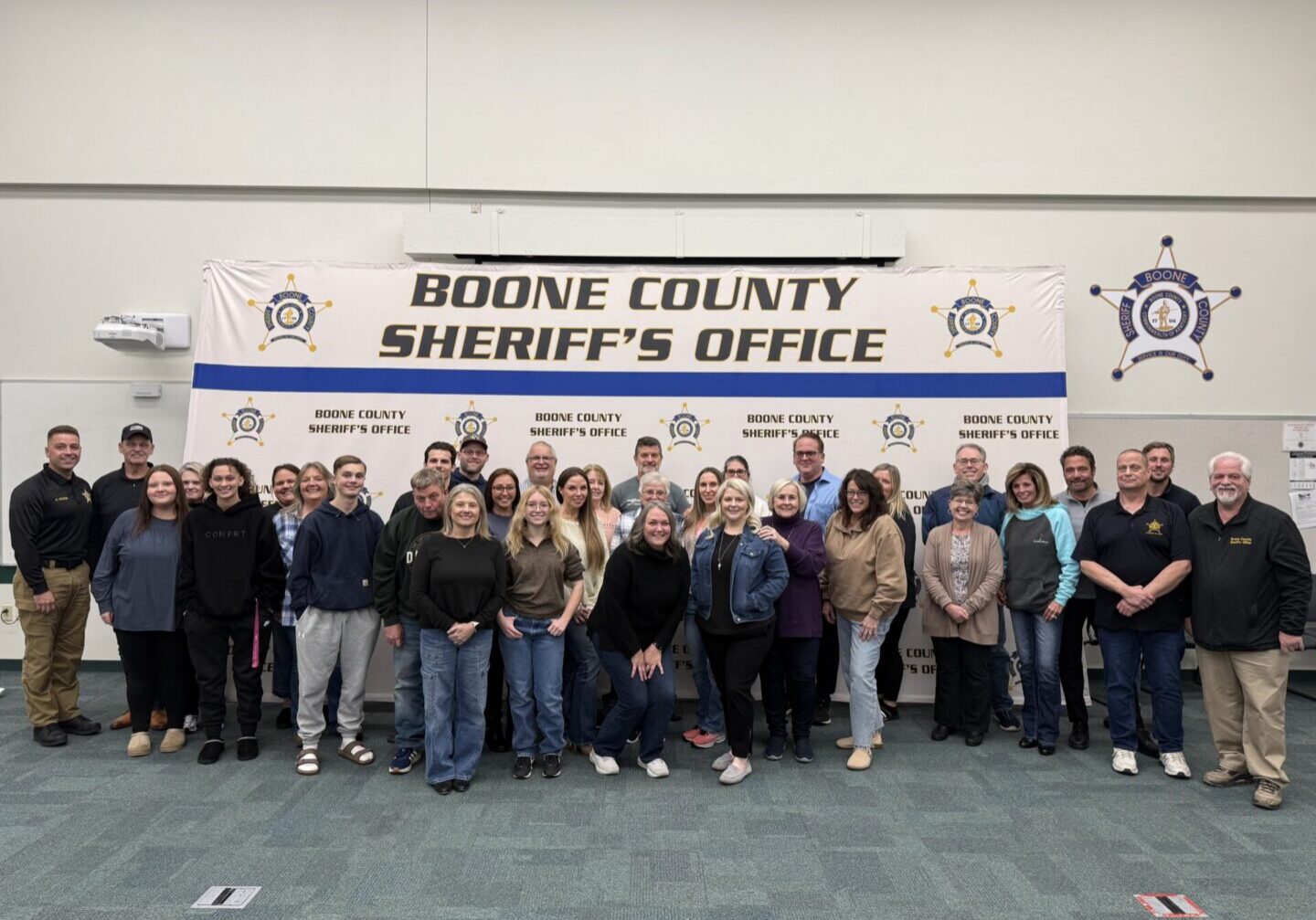 Group portrait at Boone County Sheriff's Office